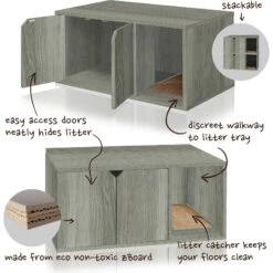 Way Basics ZBoard Paperboard Modern Enclosed Cat Litter Box -Mewhaus Shop 280425 PT3. AC SS1800 V1690291580