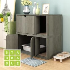 Way Basics ZBoard Paperboard Modern Enclosed Cat Litter Box -Mewhaus Shop 280425 PT4. AC SS1800 V1690291626