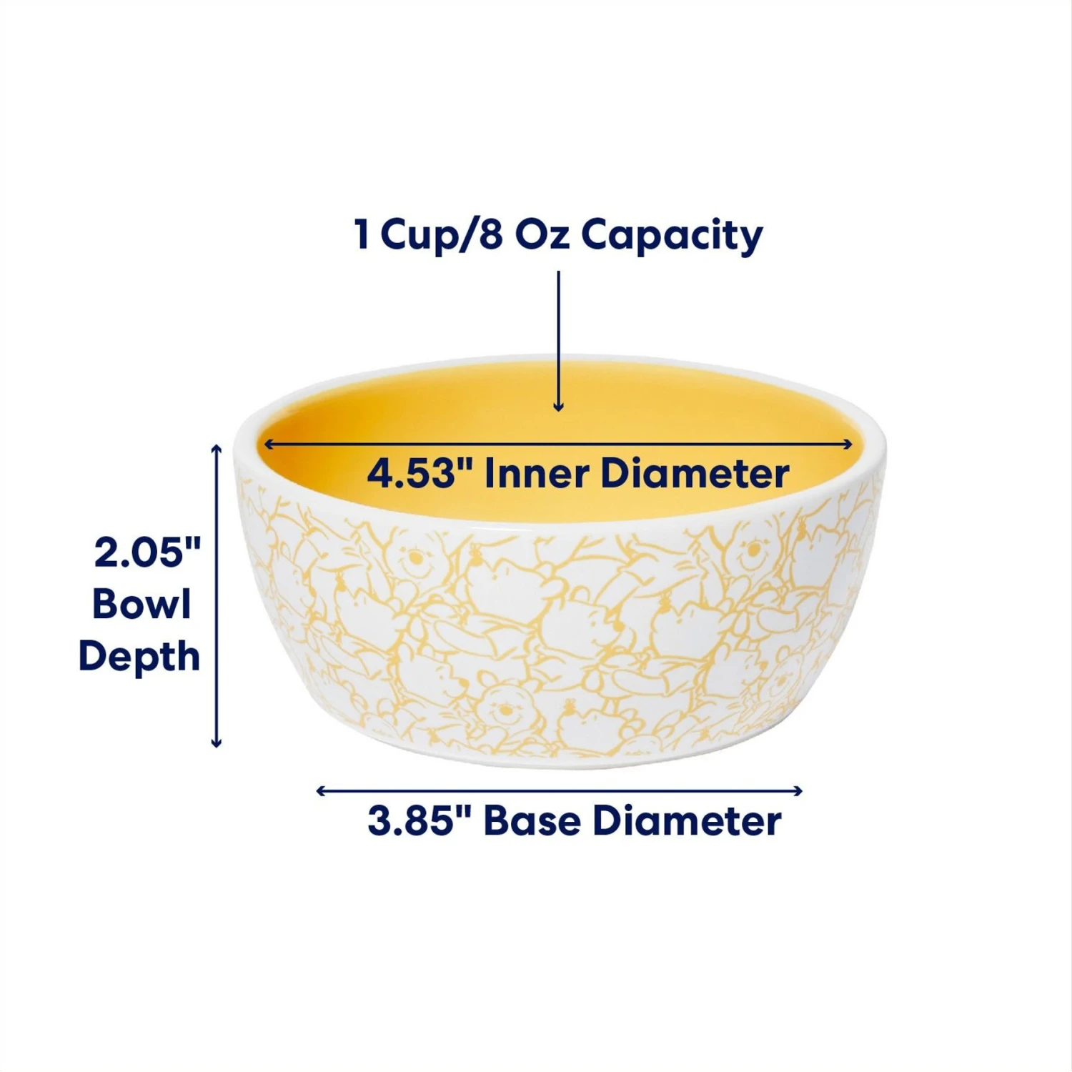 Disney Winnie The Pooh No-Skid Ceramic Cat Bowl 2 Disney Winnie The Pooh No-Skid Ceramic Cat Bowl - Image 2