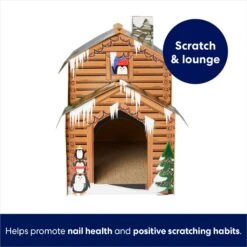 Frisco Holiday Log Cabin Cardboard Cat House -Mewhaus Shop 287287 PT2. AC SS1800 V1695047241