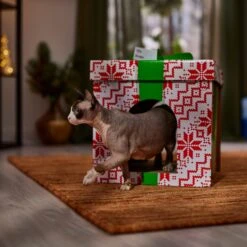 Frisco Holiday Gift Box Cardboard Cat House -Mewhaus Shop 287291 PT4. AC SS1800 V1695045716