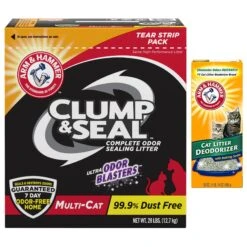 Arm & Hammer Litter Cat Litter Deodorizer Powder & Arm & Hammer Litter Clump & Seal Multi-Cat Scented Clumping Clay Cat Litter