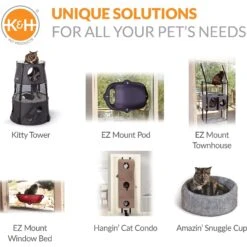 K&H Pet Products EZ Mount Townhouse Cat Furniture -Mewhaus Shop 296497 PT6. AC SS1800 V1627951918