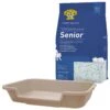 KittyGoHere Senior Cat Litter Box & Dr. Elsey's Senior Crystal Cat Litter