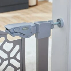 Frisco Metal Geometric Pattern Extra Tall Auto-close Dog Gate -Mewhaus Shop 299514 PT5. AC SS1800 V1627306936