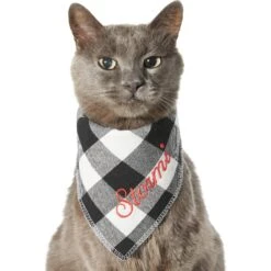 Frisco Buffalo Check Embroidered Personalized Dog & Cat Bandana -Mewhaus Shop 301162 PT7. AC SS1800 V1628535983