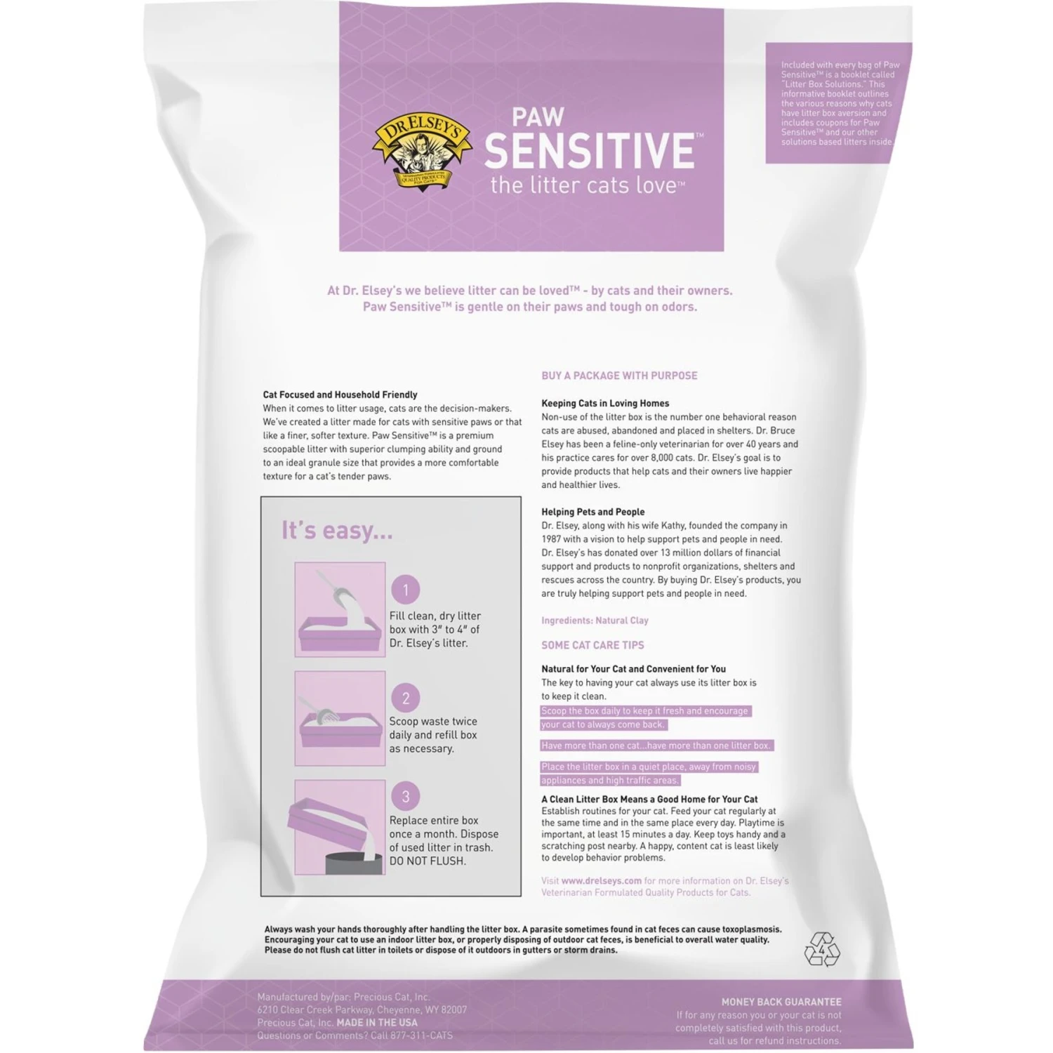 Dr. Elsey's Paw Sensitive Clumping Clay Cat Litter 3 Dr. Elsey's Paw Sensitive Clumping Clay Cat Litter - Image 3