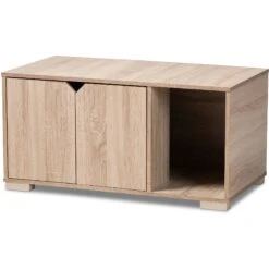 Baxton Studio Elie 2-Door Cat Litter Box Cover House 11 Baxton Studio Elie 2-Door Cat Litter Box Cover House -Mewhaus Shop 307842 PT2. AC SS1800 V1624310328