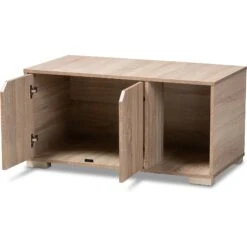 Baxton Studio Elie 2-Door Cat Litter Box Cover House 12 Baxton Studio Elie 2-Door Cat Litter Box Cover House -Mewhaus Shop 307842 PT3. AC SS1800 V1624311769