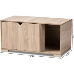 Baxton Studio Elie 2-Door Cat Litter Box Cover House 17 Baxton Studio Elie 2-Door Cat Litter Box Cover House -Mewhaus Shop 307842 PT8. AC SS1800 V1624315755