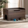 Baxton Studio Cambrie Cat Litter Box Cover House