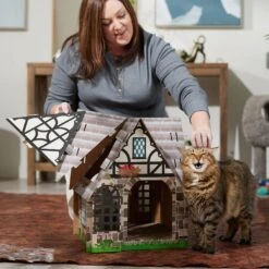 Frisco Tudor House Cardboard Cat House -Mewhaus Shop 308815 PT3. AC SS1800 V1696880189