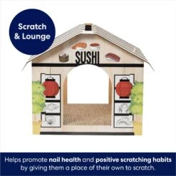 Frisco Sushi Shop Cardboard Cat House -Mewhaus Shop 308827 PT2. AC SS1800 V1678125453