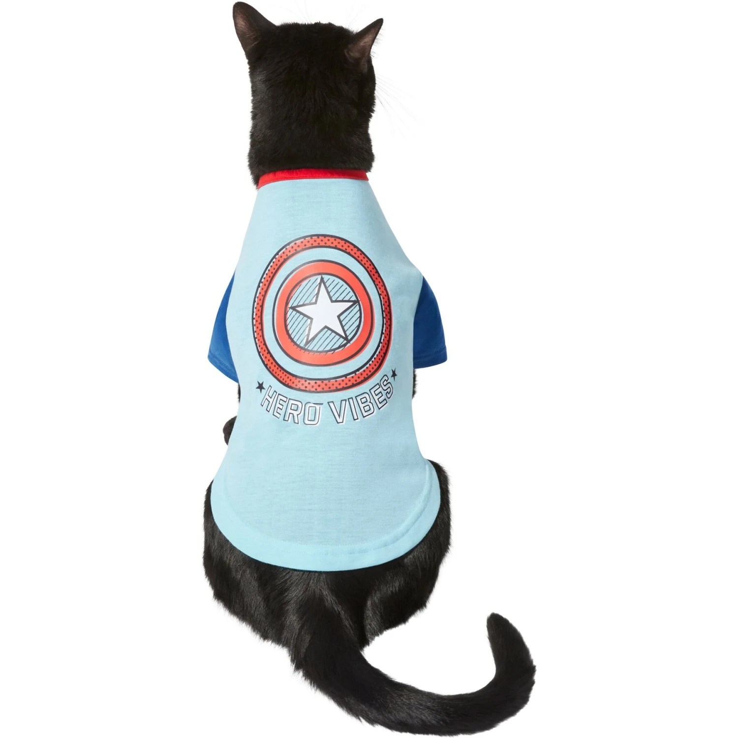 Marvel 's Captain America "Hero Vibes" Dog & Cat T-shirt 3 Marvel 's Captain America "Hero Vibes" Dog & Cat T-shirt - Image 3