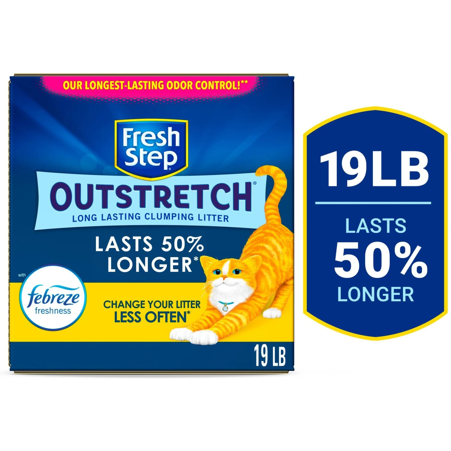 Fresh Step Outstretch Concentrated Febreze Freshness Scented Clumping Clay Cat Litter 1 Fresh Step Outstretch Concentrated Febreze Freshness Scented Clumping Clay Cat Litter