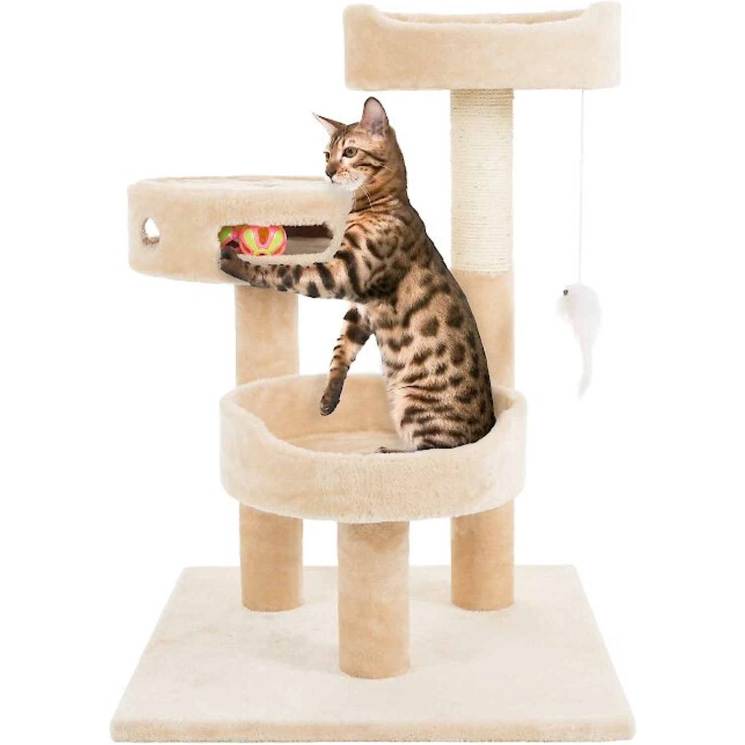 Pet Adobe 3-Tier 27.5-in Cat Tree & Condo 1 Pet Adobe 3-Tier 27.5-in Cat Tree & Condo
