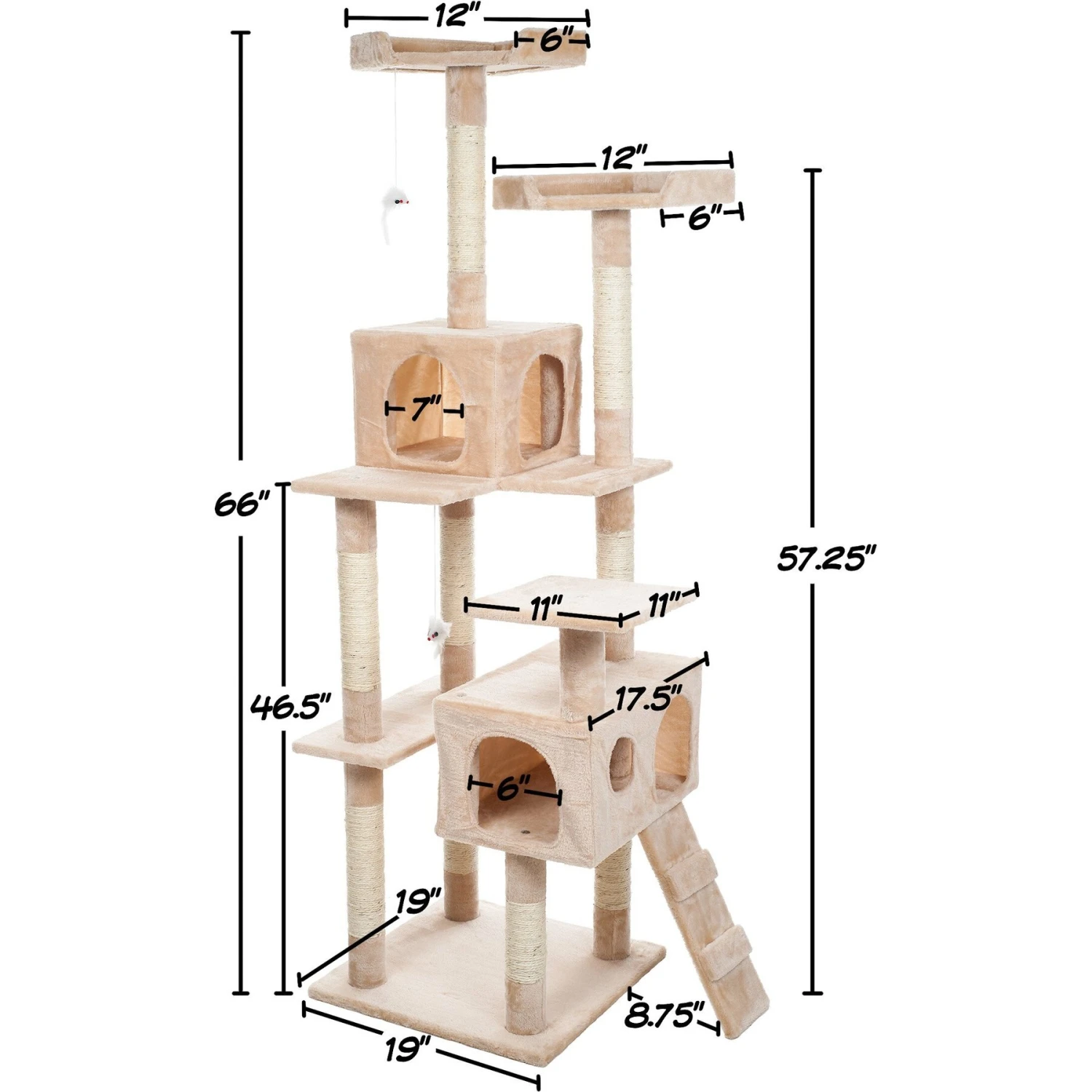 Pet Adobe Multi-Level 66.3-in Cat Tree & Condo 2 Pet Adobe Multi-Level 66.3-in Cat Tree & Condo - Image 2