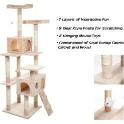 Pet Adobe Multi-Level 66.3-in Cat Tree & Condo 8 Pet Adobe Multi-Level 66.3-in Cat Tree & Condo -Mewhaus Shop 315012 PT2. AC SS1800 V1626385920