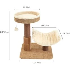 Two By Two The Yaupon 21.5-in Cat Tree & Lounger, Beige 10 Two By Two The Yaupon 21.5-in Cat Tree & Lounger, Beige -Mewhaus Shop 316950 PT2. AC SS1800 V1642646824