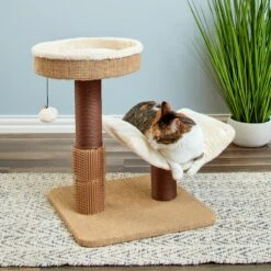 Two By Two The Yaupon 21.5-in Cat Tree & Lounger, Beige 11 Two By Two The Yaupon 21.5-in Cat Tree & Lounger, Beige -Mewhaus Shop 316950 PT3. AC SS1800 V1642649525