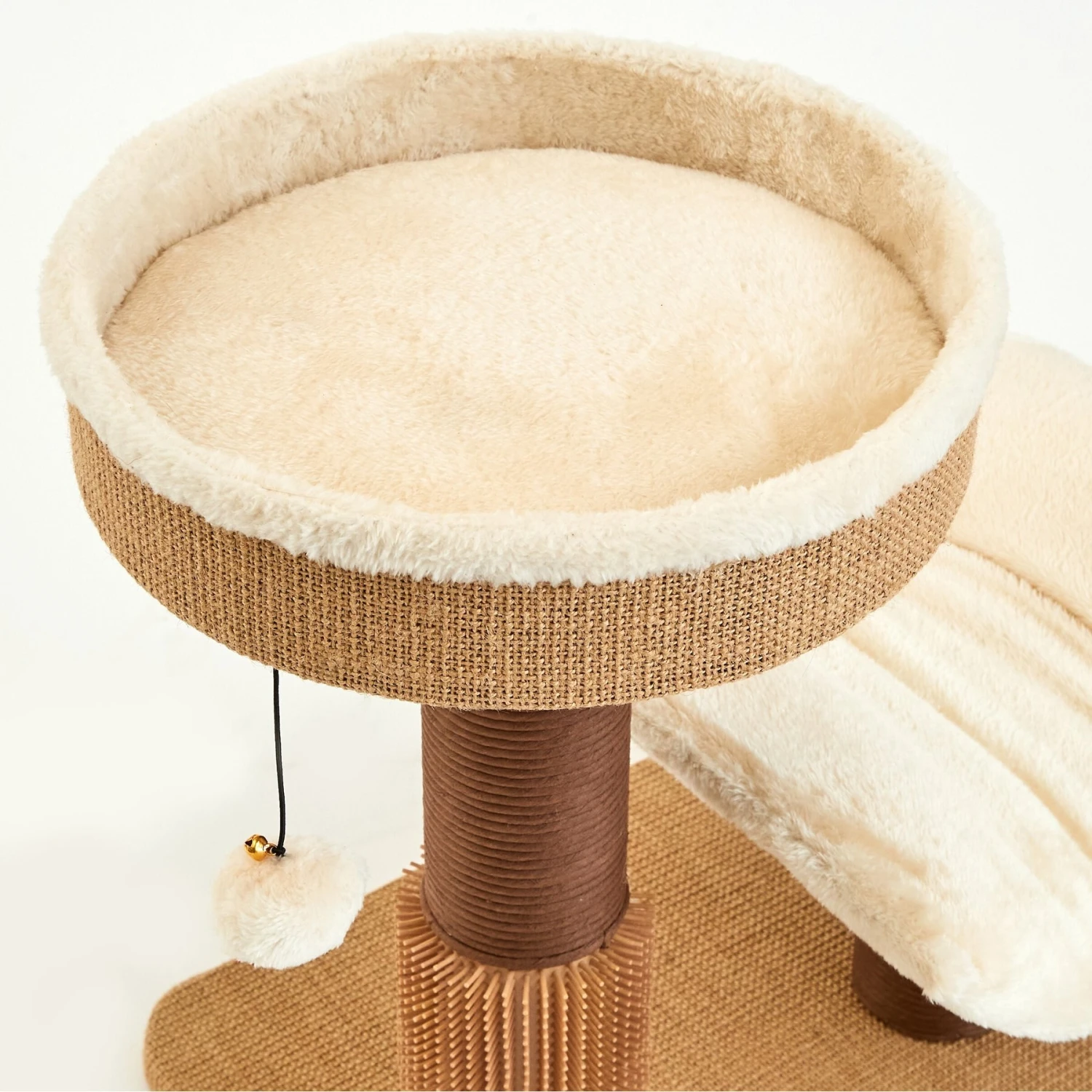 Two By Two The Yaupon 21.5-in Cat Tree & Lounger, Beige 6 Two By Two The Yaupon 21.5-in Cat Tree & Lounger, Beige - Image 6