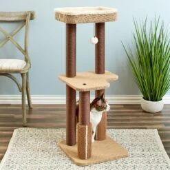 Two By Two The Beech 39-in Cat Tree, Beige 12 Two By Two The Beech 39-in Cat Tree, Beige -Mewhaus Shop 316952 PT4. AC SS1800 V1642648589
