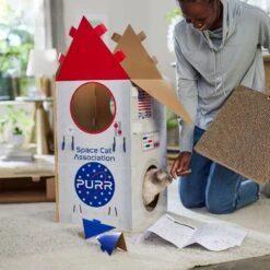 Frisco Spaceship Cardboard Cat House, 2-Story -Mewhaus Shop 317721 PT3. AC SS1800 V1688677248