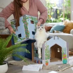 Frisco Greenhouse Cardboard Cat House -Mewhaus Shop 317737 PT3. AC SS1800 V1688677249