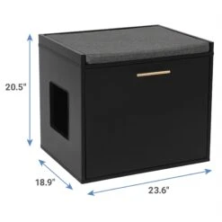 Frisco Drop Down Door Bench Cat Litter Box Cover -Mewhaus Shop 322629 PT2. AC SS1800 V1653488860