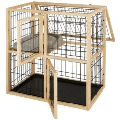 Frisco Collapsible Wood & Wire Cat Cage Playpen, 2 Level 8 Frisco Collapsible Wood & Wire Cat Cage Playpen, 2 Level -Mewhaus Shop 323214 PT3. AC SS1800 V1645493866