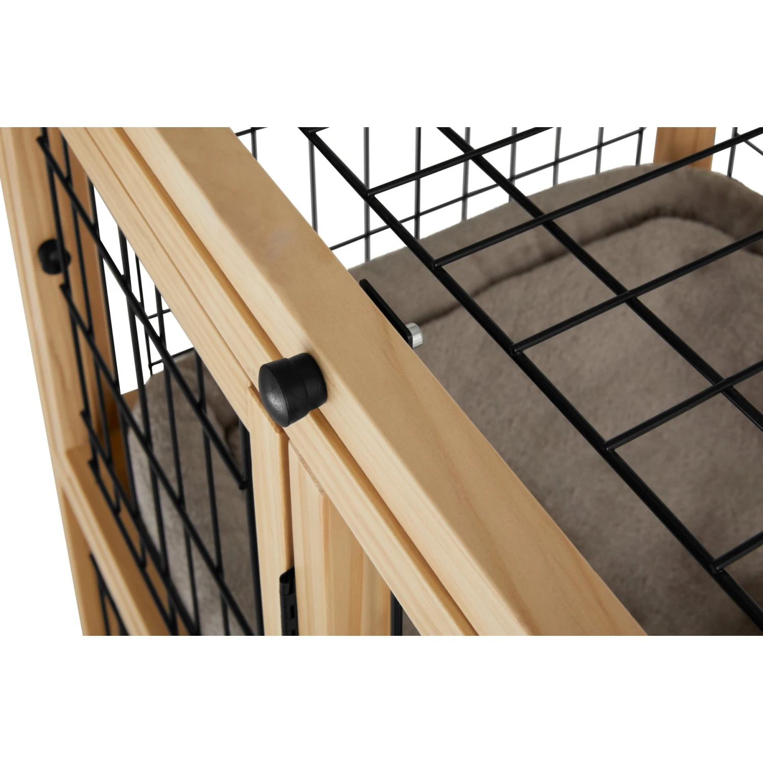 Frisco Collapsible Wood & Wire Cat Cage Playpen, 2 Level 5 Frisco Collapsible Wood & Wire Cat Cage Playpen, 2 Level - Image 5