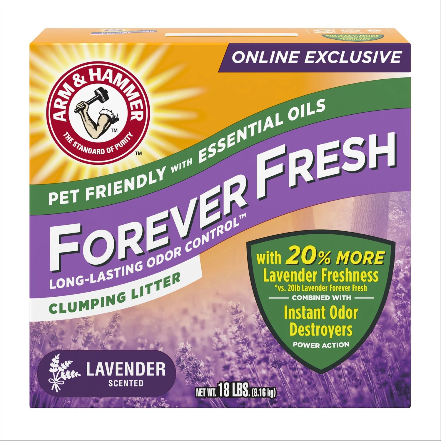 Arm & Hammer Litter Forever Fresh Lavender Clumping Cat Litter 1 Arm & Hammer Litter Forever Fresh Lavender Clumping Cat Litter