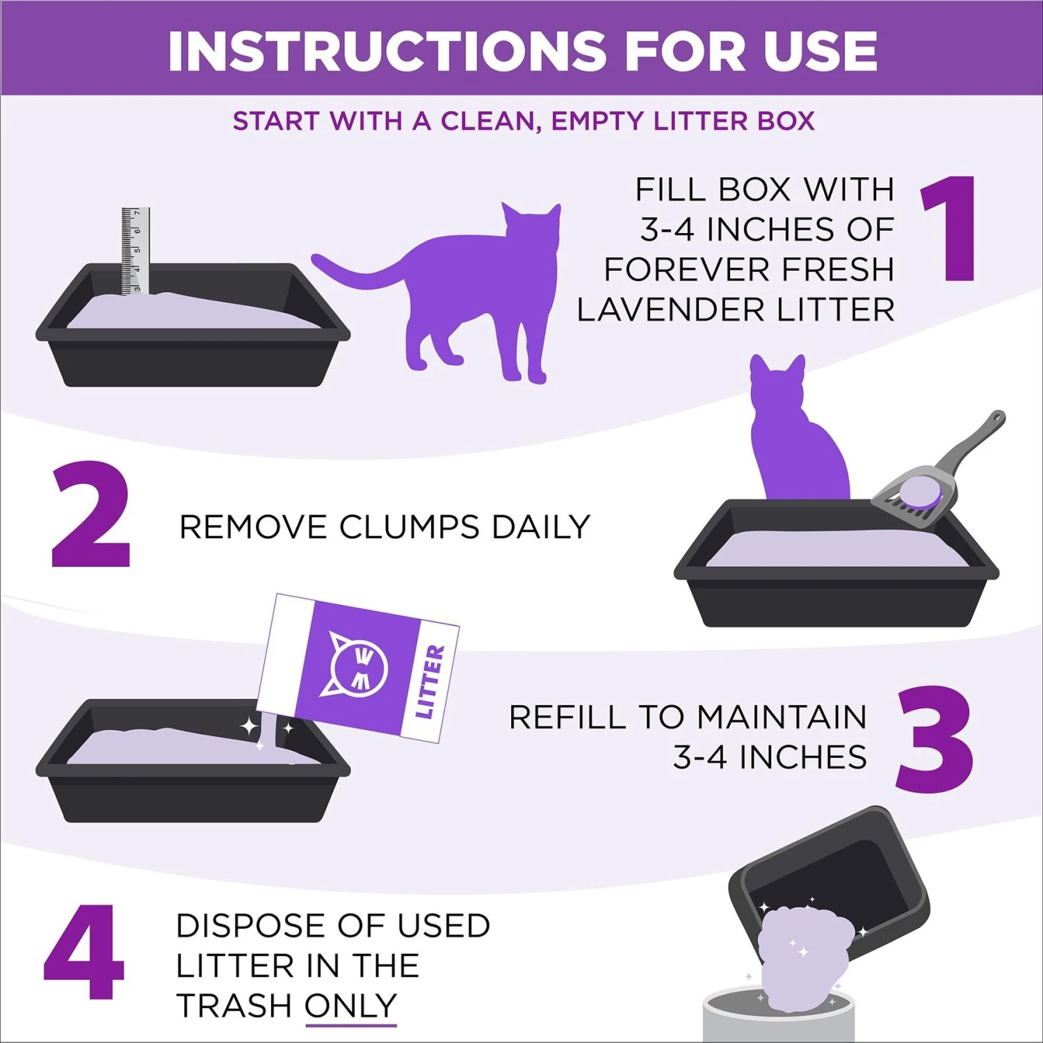 Arm & Hammer Litter Forever Fresh Lavender Clumping Cat Litter 5 Arm & Hammer Litter Forever Fresh Lavender Clumping Cat Litter - Image 5