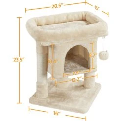 Yaheetech 2-Level 23.5-in Plush Cat Tree & Condo -Mewhaus Shop 325666 PT2. AC SS1800 V1631142401
