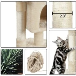 Yaheetech 2-Level 23.5-in Plush Cat Tree & Condo -Mewhaus Shop 325666 PT8. AC SS1800 V1631139689