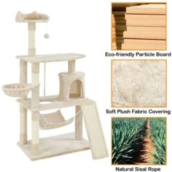 Yaheetech 63.5-in Plush Cat Tree & Condo 12 Yaheetech 63.5-in Plush Cat Tree & Condo -Mewhaus Shop 325702 PT3. AC SS1800 V1686153897