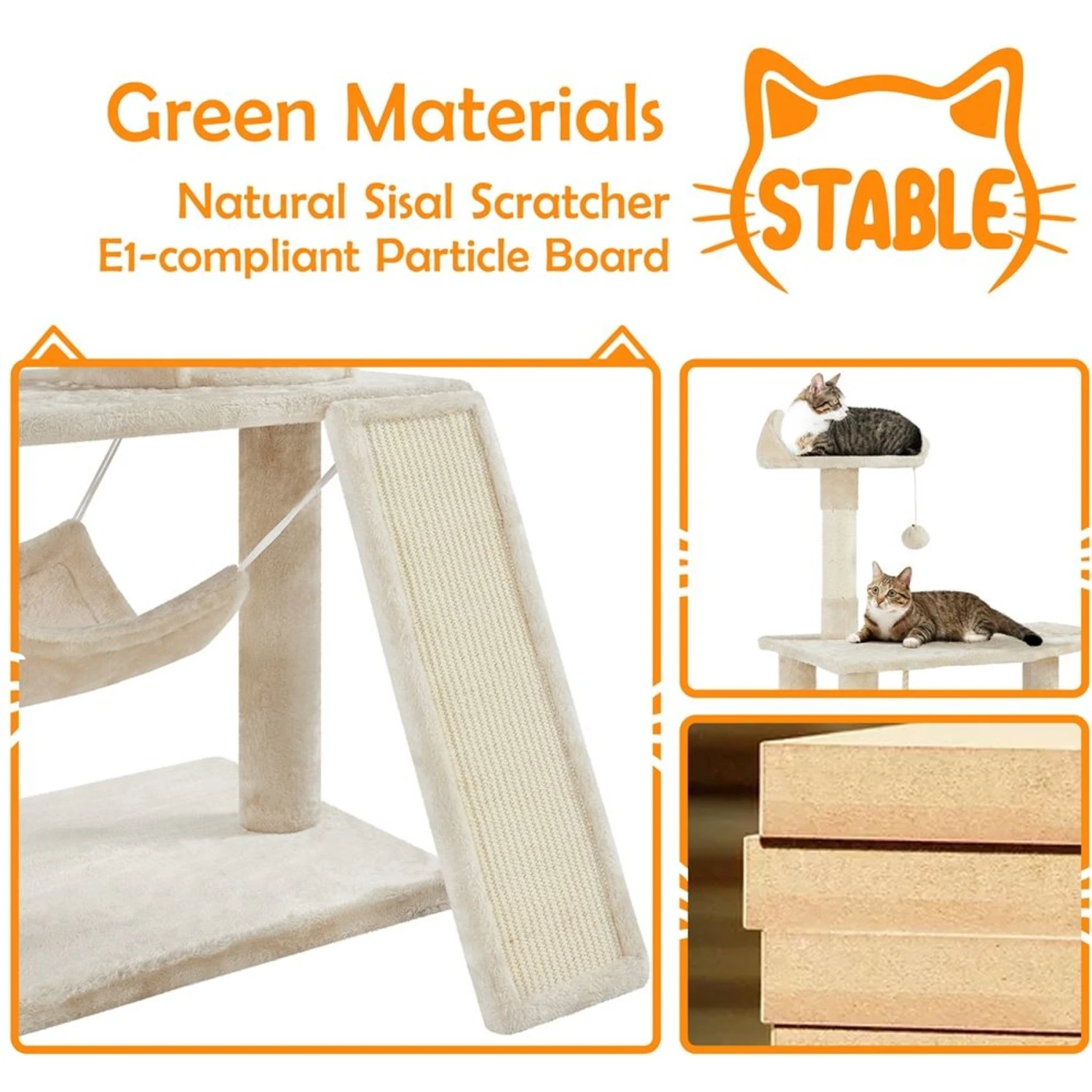 Yaheetech 63.5-in Plush Cat Tree & Condo 8 Yaheetech 63.5-in Plush Cat Tree & Condo - Image 8