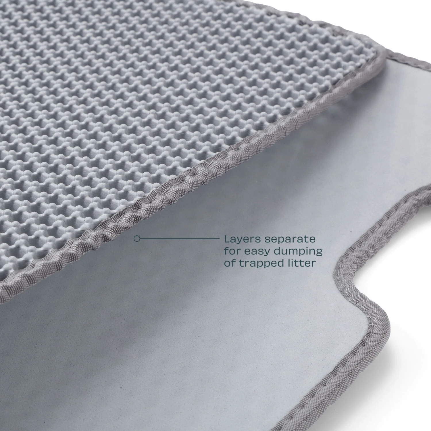 Casa Leo Leo's Loo Cat Litter Mat, Grey 3 Casa Leo Leo's Loo Cat Litter Mat, Grey - Image 3