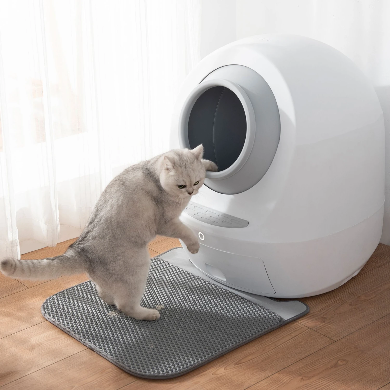 Casa Leo Leo's Loo Cat Litter Mat, Grey 6 Casa Leo Leo's Loo Cat Litter Mat, Grey - Image 6