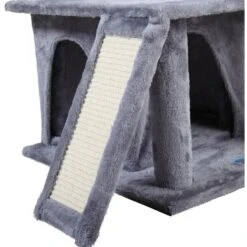 Coziwow By Jaxpety Faux Fur Cat Tree Tower & Condos With Scratch Posts, 34-inch, Grey -Mewhaus Shop 330934 PT7. AC SS1800 V1632319572