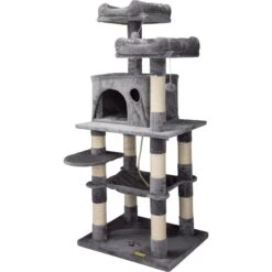 Coziwow By Jaxpety 58-in Cat Tree & Condo With Hammock, Grey -Mewhaus Shop 330952 PT3. AC SS1800 V1663609368