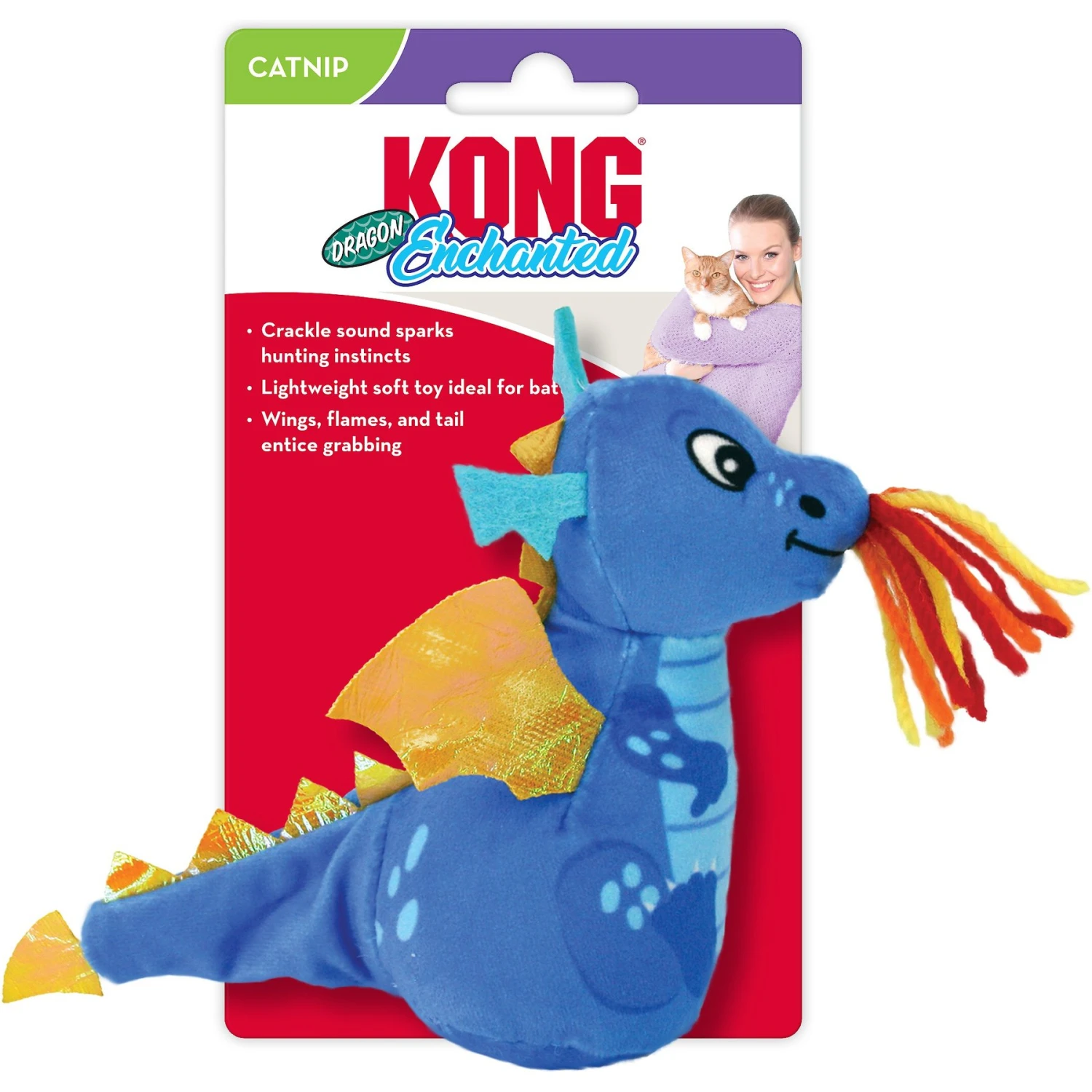 KONG Enchanted Dragon Plush Cat Toy 4 KONG Enchanted Dragon Plush Cat Toy - Image 4