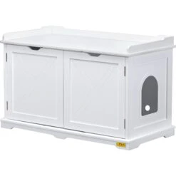 Coziwow By Jaxpety Wooden Storage Bench Cat Litter Box -Mewhaus Shop 333351 PT3. AC SS1800 V1670266554