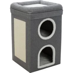 TRIXIE Saul 2-Story Cat Condo & Perch, Gray -Mewhaus Shop 333730 PT3. AC SS1800 V1634076166