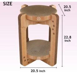 Necoichi Cozy Cat Scratcher Tower Toy -Mewhaus Shop 336322 PT4. AC SS1800 V1674730083