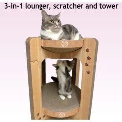 Necoichi Cozy Cat Scratcher Tower Toy -Mewhaus Shop 336322 PT5. AC SS1800 V1674730084