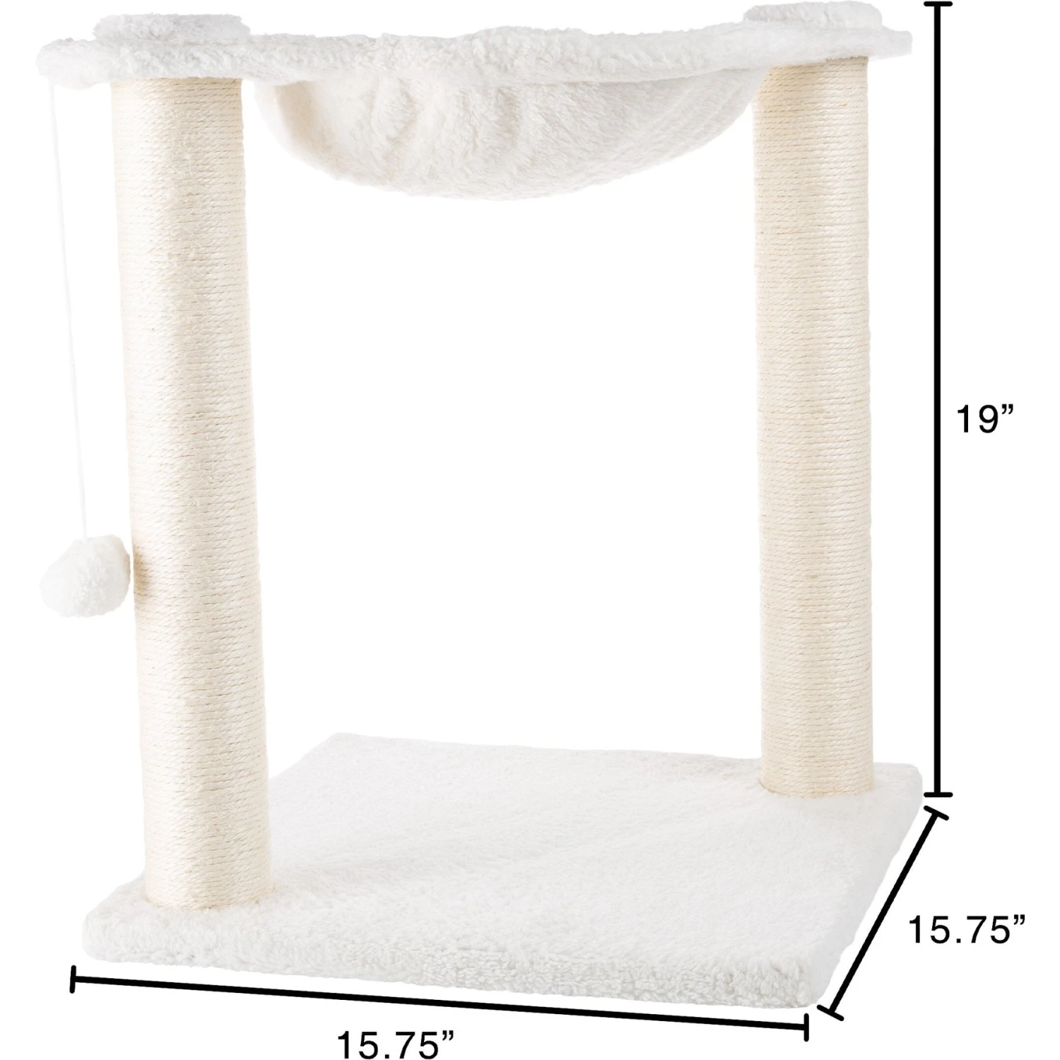 Pet Adobe 19-in Sisal Cat Tree & Condo 2 Pet Adobe 19-in Sisal Cat Tree & Condo - Image 2