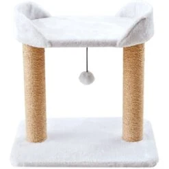 Two By Two The Linden Twin Sisal Cat Tree, Small, Ivory