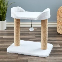 Two By Two The Linden Twin Sisal Cat Tree, Small, Ivory -Mewhaus Shop 346899 PT3. AC SS1800 V1638317492