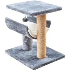 Two By Two The Hazel Sisal Cat Tree, Small, Grey -Mewhaus Shop 346903 PT2. AC SS1800 V1638312437